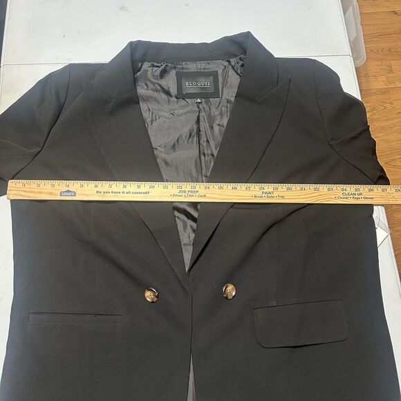 Eloquii Black Blazer Open Front Notched Lapel Size 18 - Picture 4 of 11